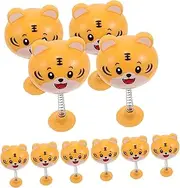 10pcs Cute Tiger Bobblehead Helmet Decorations Unique Shaking Head Figures for Motorcycle Electric Scooter Durable Helmet Accessories for Personal Style Easy to Install