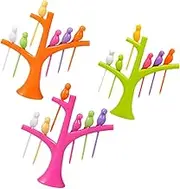 Amosfun 3Sets Bird Shaped of Fun Appetizer Picks for Desserts Sandwiches Fruits Design for Parties Events for Hawaii Theme Weddings