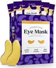 DERMORA Golden Glow Under Eye Patches (50 Pairs Eye Gels) - Rejuvenating Treatment for Dark Circles, Puffy Eyes, Refreshing, Revitalizing, Travel, Wrinkles