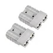 Narva 50A Grey Heavy-Duty Connector Housing with Copper Terminals - 2 Pack