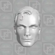 Superman JLA custom head for McFarlane DC Multiverse & other action figures