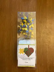 Handmade Scandinavian Christmas Paper Stars - small for your tree(5-Pack)