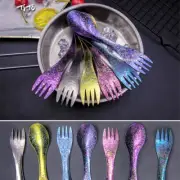 Portable TiTo Titanium Spork Outdoor Cookware Picnic Fork Spoon Camping Traval