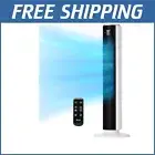Quiet 36-Inch Tower Fan with Remote Control, Timer & Smart Sensor - White
