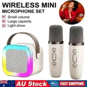 Kids Portable Mini Karaoke Machine Bluetooth Speaker with Wireless Microphone AU