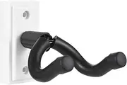RAYWE Guitar Wall Mount Hanger Hook Guitar Wall Hook Hanger Solid Sturdy Black Metal Holder Hanger Multifunction Hanger for All Size Acoustic Electric Bass Guitars White
