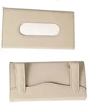 Setaria Viridis Sun Visor Napkin Holder Car Visor Tissue Holder (Beige)