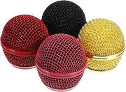 Kisangel 4Pcs Microphone Mesh Grills Replacement Mic Head Covers for Enhanced Protection and for Musicians Podcasters and Audio Professionals