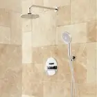 Signature H. Lattimore shower system with rainfall shower head & hand shower- Ch