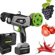 Electric Plant Tying Machine, Plant Tie Machine with 3-8 Gears Tightness Adjustable, Maximum Bundle Diameter is 25mm and LCD Display, Battery Powered Plant Vine Tying Machine for Grapes