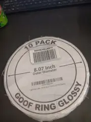 10 Pack Glossy White Goof Trim Ring for 8 inch Recessed Can Lighting Down Light
