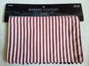 NWT Robert Stanley Farmhouse Table Runner Stripe Red White 14x72 With Bells