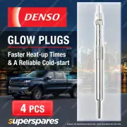 4 x Denso Glow Plugs for Ssangyong Actyon I 200 Xdi Kyron 2.0 Xdi D20DT 1998cc