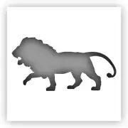 Lion Animal Stencil - Choose a Size - Laser-Cut Reusable Plastic