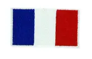 FLAG PATCH PATCHES FRANCE FRENCH for BACKPACK IRON ON EMBROIDERED bag small on