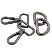 Metal Snap Hooks, with D Rings 10 Sets Push Gate Swivel Lobster Claw Clasp Pu...