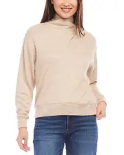 Karen Kane Faux Wrap Turtleneck Sweater