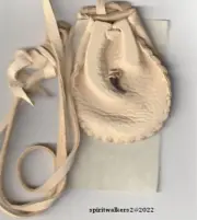 Medicine Bag, Racoon Claw (Real), Deer Leather, Hand Sewn.