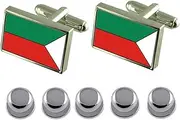 [Select Gifts] Shirt Dress Studs Pezinok City Slovakia Flag Cufflinks