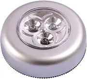Portable Mini Round LED Bright Lights Touching Lamp Night Light Built-in 3Pcs Lights for Car Trunk/Cabinet/Cloakroom/Cupboard/Wardrobe/Kitchen
