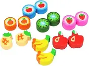 Gadpiparty 50pcs Boys and Girls' Fruit Erasers Cute Mini Pencil Erasers Novelty Rewards Soft Stocking Stuffers Party Bag Fillers Random Style