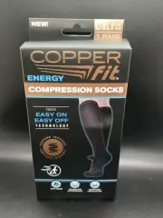 Copper Fit Energy Compression Socks - Black, Size L/XL