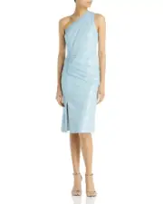 Aidan Mattox Women's Sequin Mesh Cocktail Dress Cloudy Aqua US 14
