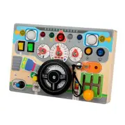 Montessori Wooden Educational Toys for Boys Girls, Fidget Board Sensory Toy Preschool Learning Fine Motor Skills Educational Birthday Gifts