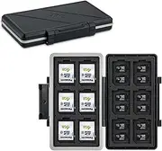 JJC 36 Slots Memory Card Case Holder Water-Resistant Anti-Shock Memory Card Wallet for 24 Micro SD SDXC SDHC TF Cards and 12 SD SDXC SDHC Cards