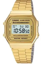 CASIO A168WG MEN'S GOLD TONE STAINLESS STEEL DIGITAL WATCH Unisex Vintage AU