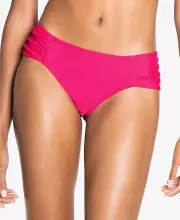 Rachel Roy FREESIA Ruched-Side Bikini Swim Bottoms, US X-Small