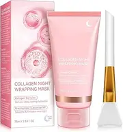 Collagen Night Wrapping Mask 75ml | Hydrolyzed Collagen Facial Mask | Smooth & Tighten Skin | Reduces Fine Lines & Dullness | Skincare for All Skin Types
