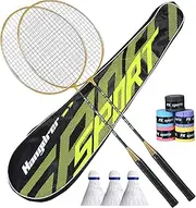 Badminton Racket Set – High Quality Shuttlecock Racket Set for Adults, 2-Piece Badminton Racket with Lightweight Design Sporty Badminton Accessories for Leisure Games in the Garden and Outdoor Tourni