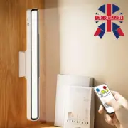 LED Magnetic Under Cabinet Light Bar Touch Dimmable Closet Lamp Remote Control