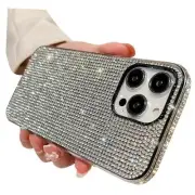 Compatible with iPhone Case,Crystal Glitter Diamond Protection iPhone 15 White