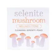 Wishstone Gemstone Soothing Selenite Mushroom Serenity/Peace Wellness Stone