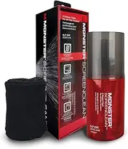 Monster 6.7 oz. Spray Screen Cleaner Kit with Microfiber Cloth for Electronic Devices – Ideal for LED, LCD, OLED, Smart TV, Computer Monitors, Laptops, iPad, and iPhone Screens