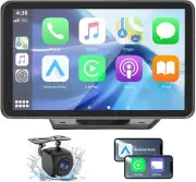 Wireless Car Stereo with Apple CarPlay/Android Auto, Portable Touch Screen Ca...