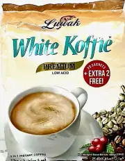 Luwak White Koffie Low Acid 3-In-1 Instant Coffee 20 Sachets x 20g (Pack of 20)