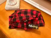 Fabdog Flannel Plaid Red Buffalo Check Pajama Size 24” L NWT