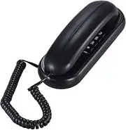 Eacam Portable Corded Telephone Phone Wall Mountable Compact Phone Pause/Redial/Flash Wall Mountable Base Handset Corded Phone for House Home Call Center Office Company Hotel Business
