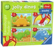 My First Puzzle: Jolly Dinos with Steggie, Terry and Tricia (4x14pc) Board Game