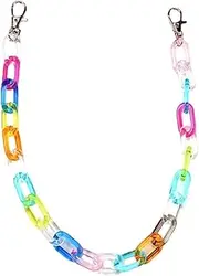 [Generic] Rainbow Trousers Chain for Women and Men - Hip Hop Punk Pants Wallet Key Colorful Acrylic Gothic Rock Jean Waist Chain