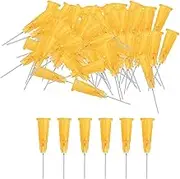 ａ aternee 100 Pieces Blunt Tip Dispensing Pins Glue Application Tools Industrial Liquid Dispenser Pins for Paint Quilling Craft, Orange