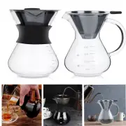 Manual Glass Hands Drip Coffee Maker Glass Pot with Stainless Steel Filter JJ