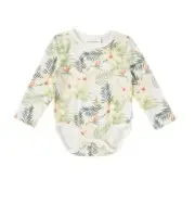BNWT Pumpkin Patch Hibiscis Bird of Paradise Organic Cotton Bodysuit SZ00 RRP$25