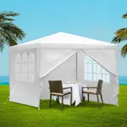 0utdoor 3x3m Gazebo InstaHut Marquee Wedding Party Tent Outdoor Camping Side Wall Canopy Window Panel White