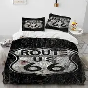 v1679 Bed Sheets Historic Route ,Mother Road,me estrada Comforter Bedding Set,Duvet Cover Bed Set Quilt Pillowcase,king Queen Size Bedding Set 3-Piece
