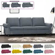 Sofa Upholstered Lounge Sofa with Armrest Couch for Living Room Velvet vidaXL