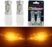 LED Light 80W 3156 Amber Orange Two Bulbs DRL Daytime Light Replacement Upgrade